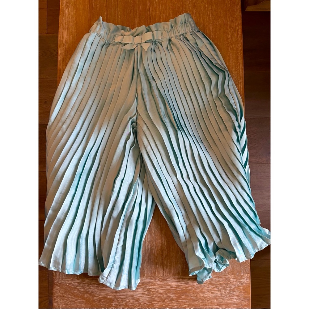 Pleated wide-leg pant